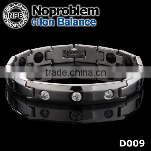 Noproblem D009 Fashion Power Magnetic Titanium Woman Health Crystal Bracelet