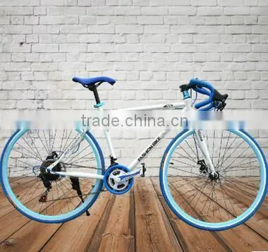 26-inch Road Bike 21 Speed High Carbon Steel Dual Disc Brakes Road Bike photo-3