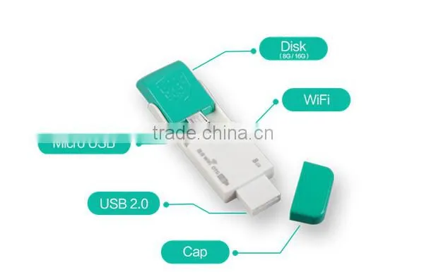 New Design 4 in 1 OTG Wifi Adapter/OTG U Disk/OTG USB Flash Disk for Android/8G&16G U Disk/Soft AP for Android Device