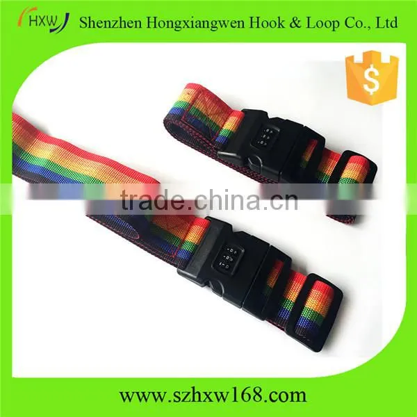Colored Luggage belt with Code Padlock