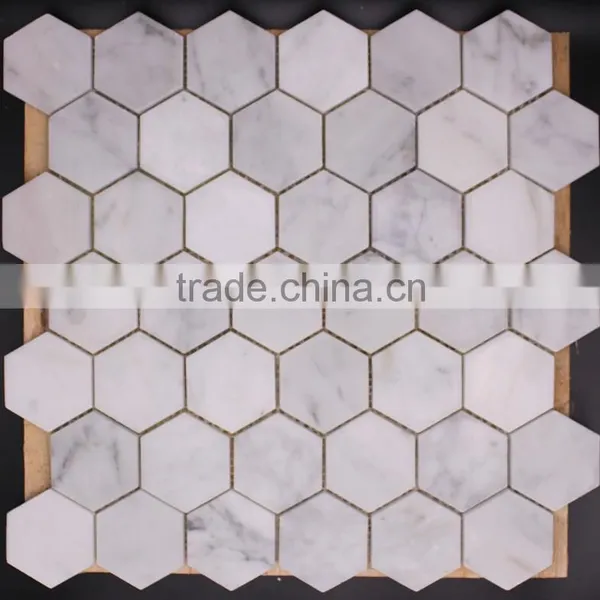 Carrara White Marble Cheap Mosaic Tiles photo-2
