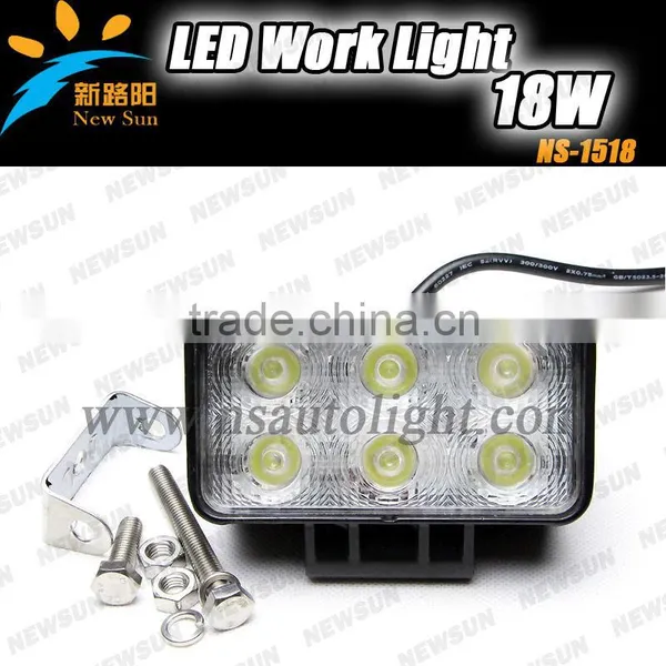 Brand New 18W 12V 24V 4WD LED Spotlight Floodlight Work Light for Vehicle Truck ATV SUV OffRoad Tractor Led Driving Lamp