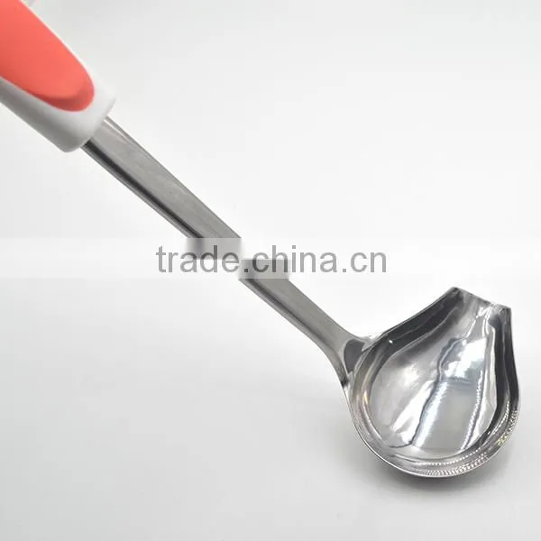 Novel Design TPR Handle FDA LFGB Grade Stainless Steel Gravy Sauce Ladle photo-6