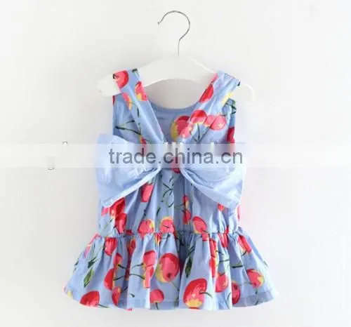 Beautiful Baby Girls Ruffle Shirt Back Big Bow Girls Ruffle Shirt photo-3