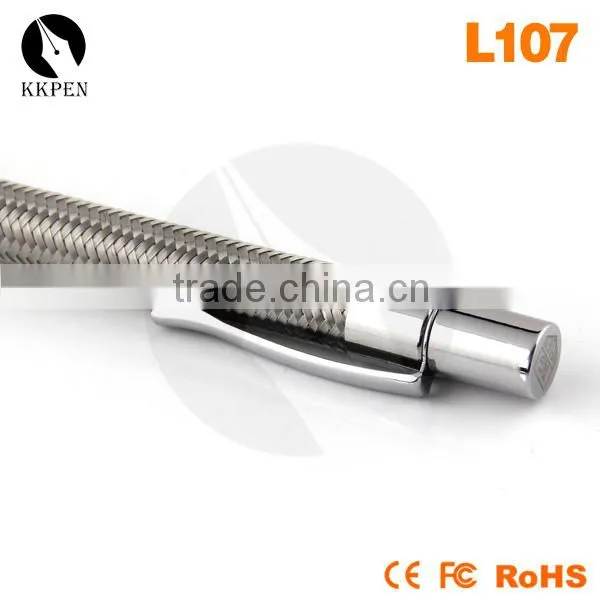 KKPEN Stainless Steel Metal Silver Mesh Ballpoint Pen photo-3