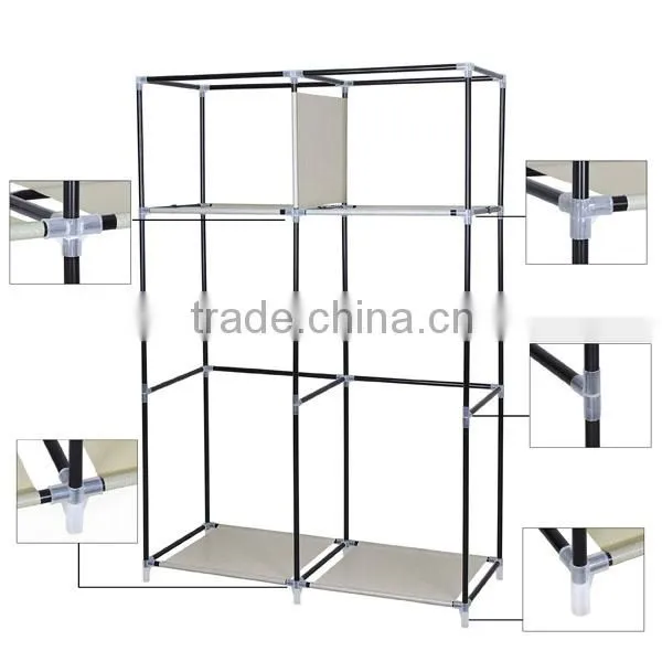 Cheap Folding Easy Assemble Non-woven Fabric Wardrobe Closet , Durable Large Assemble Wardrobe photo-4