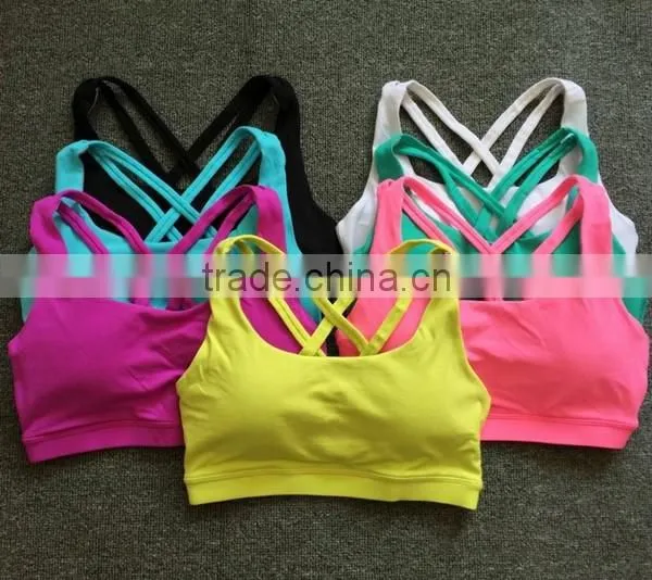 Women Sport Bra Beautiful Back Cross Professional Sport Bra Running Sport Bra Moisture Absorption the Bra Breathable photo-4