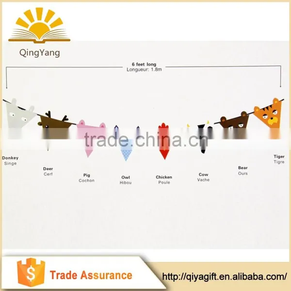Cheap Paper Banner Cute Animals String Pennant Party Supplies Kids Theme photo-3