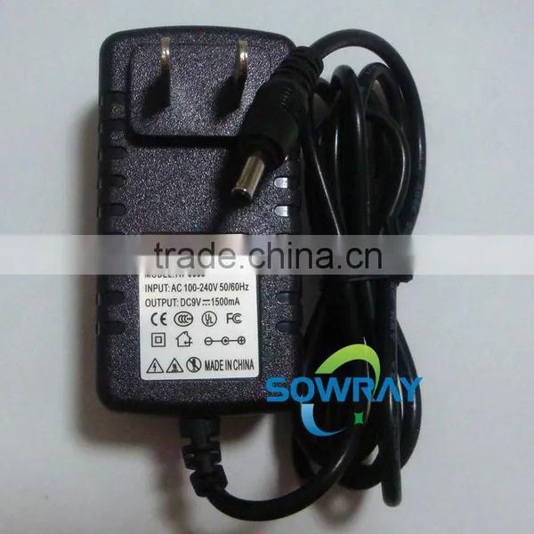 SOCKET ADAPTER 110V AC TO 9V DC US Wall PLUG 9V 1500MA Charger Switching Adapter
