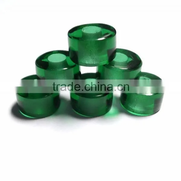 AAA Emerald Color Quartz Fancy Smooth Handmade Big Hole Tyre Beads