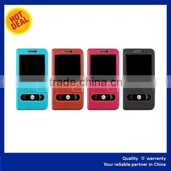 Manufacturer Leather Phone Case With Two Window Leather Cell Phone Case for ZTE , LG ,HTC photo-5