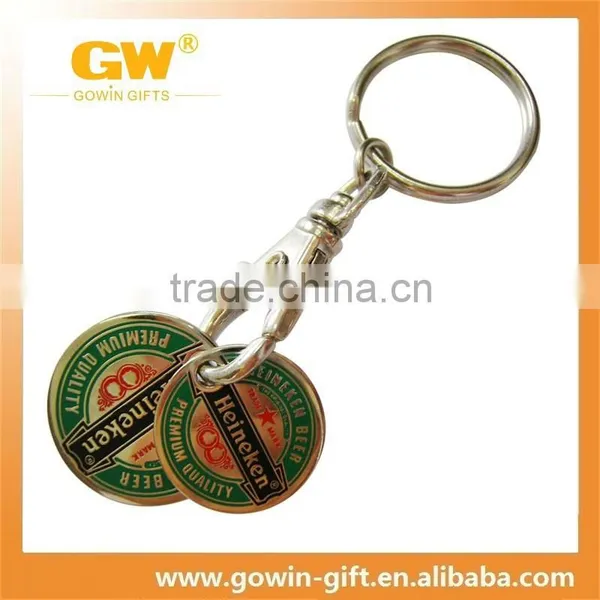 Wholesale Design Your Own Cheap Shopping Cart Metal Custom Trolley Coin Keyring photo-3