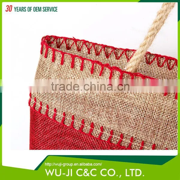 Buy Direct From China Wholesale Eco-friendly Burlap Gift Tote Bag photo-5