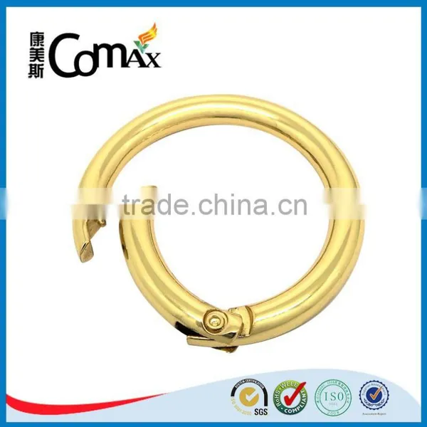 Metal Accessories For Handbag Circle Gold Metal Spring Buckle photo-2