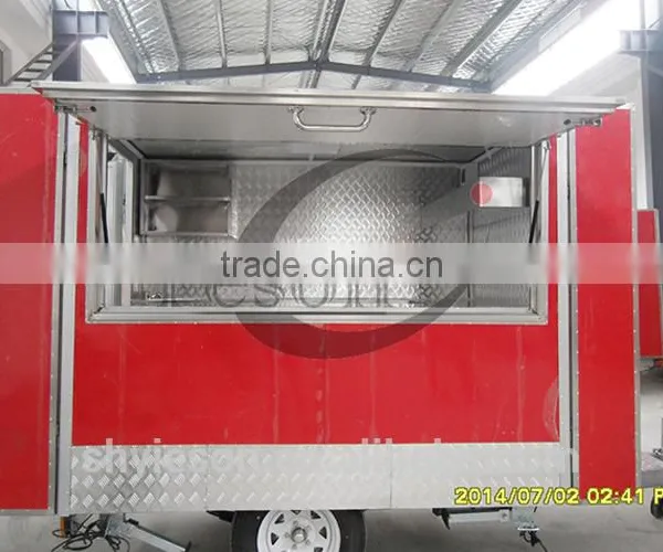 Sus 304 Fast Food Mobile Kitchen Trailer / Towable Food Trailer for Sale and Food Cart Manufacturer With Price photo-3