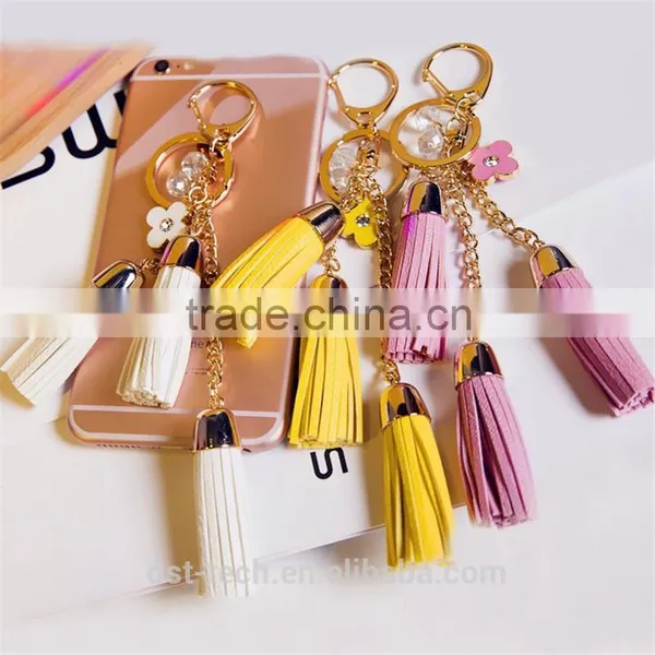 Luxury Leather Tassel Car Keychain photo-4