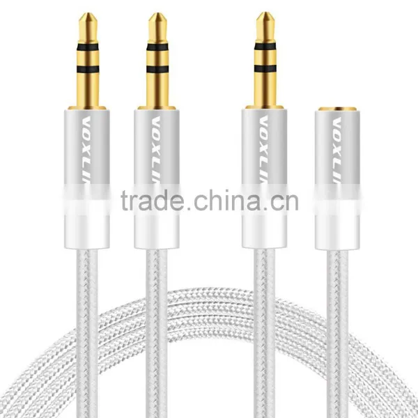 VOXLINK 8m Gold Plated 3.5 mm Jack Aux Stereo Audio Cable Male to Female Aux Extension Cable
