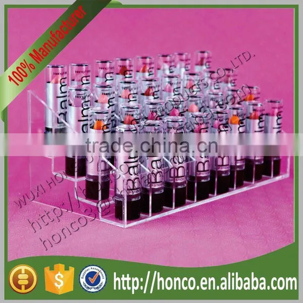 Newest Clear Colour 4 Tiers 32 Bins Acrylic Display Rack for Lipstick Cosmetics photo-2