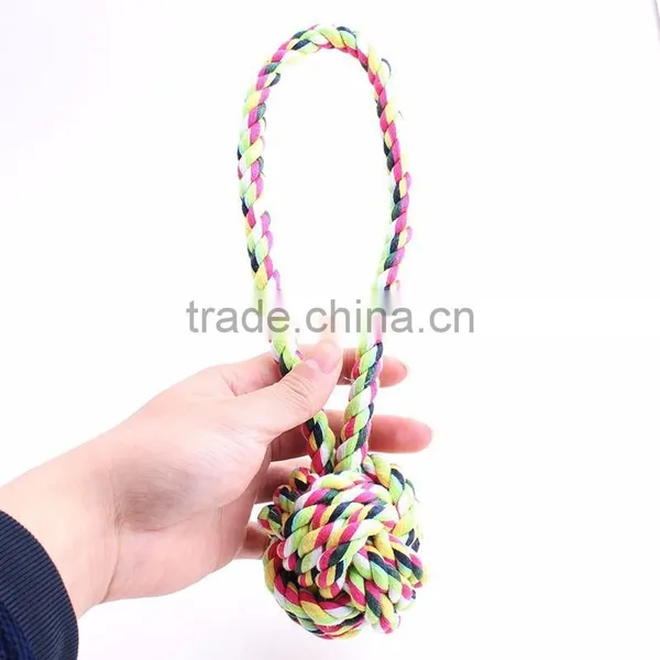 Hand Pull Pet Cotton Rope Ball The Dog Ball Cotton Rope Toys 28cm photo-3