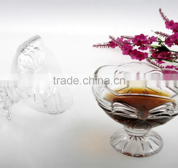 Bowknot Design Glass Salad Bowl Icecream Glass Cup Icecream Glass Bowls photo-5