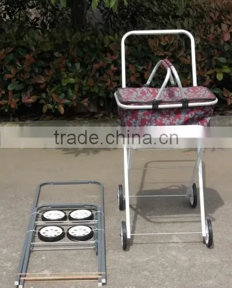 Rolling Laundry Cart Tubular Metal Frame Heavyweight White Bag Wheels Home NEW photo-5