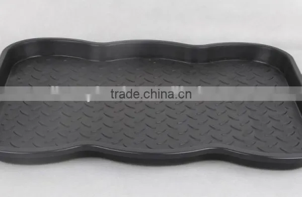 Plastic Rectangular Shoe Tray With Foot Design