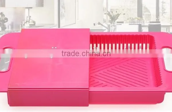 Wholesale Stock Kitchen Vegetable&Fruit Plastic Chopping Board Drain Board Draining Rack Storage Rack photo-5