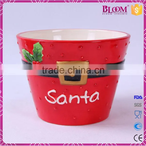 Garden Decoration Ceramic Christmas Flowerpot photo-2