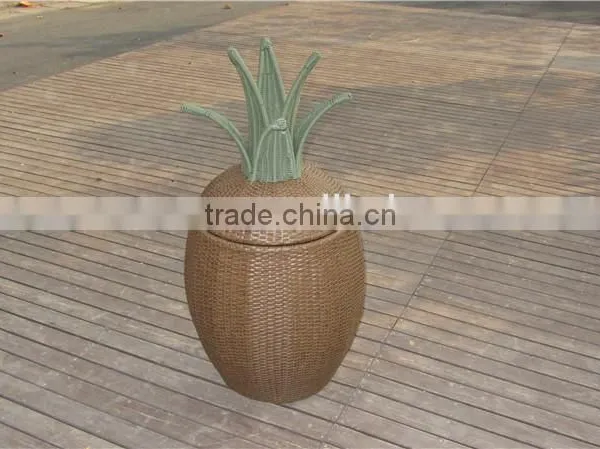 Pineapple Aluminum Hamper Outdoor Furniture Rattan Storage Boxs photo-3