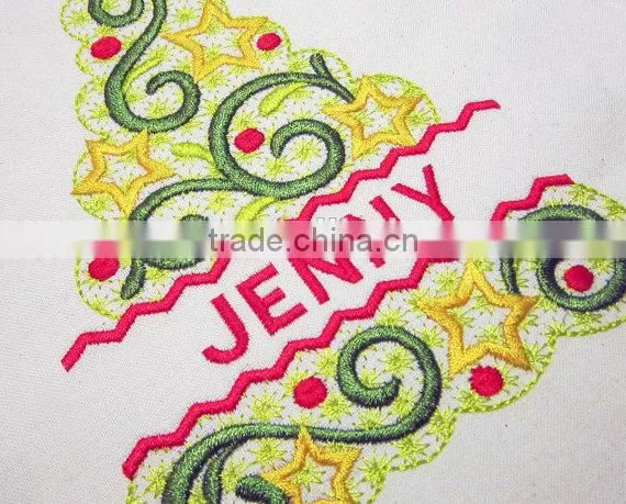 Christmas Tree Machine Embroidery Design Beautiful Elegant Font Frame photo-4