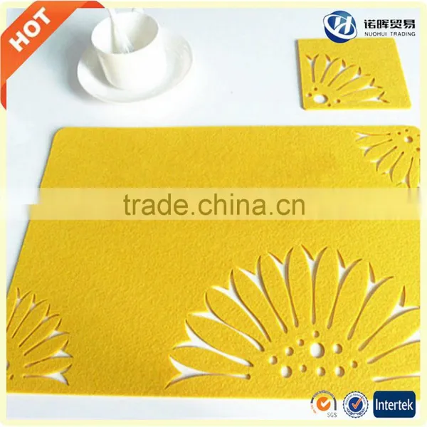 Wholesale Customized Cheap Handmade Wool Felt Drink Coasters in Stock photo-6