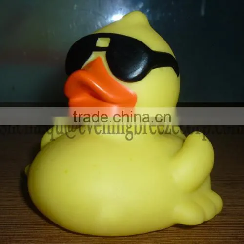 Wholesale Rubber Duck With Glasses, Derby Weighted Floating Rubber Duck With Sunglasses photo-2
