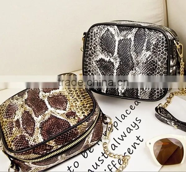 DY0135Z Europea Fashion Winter 2015 Hot Sale Leopard Printed Golden Chain Bag photo-3