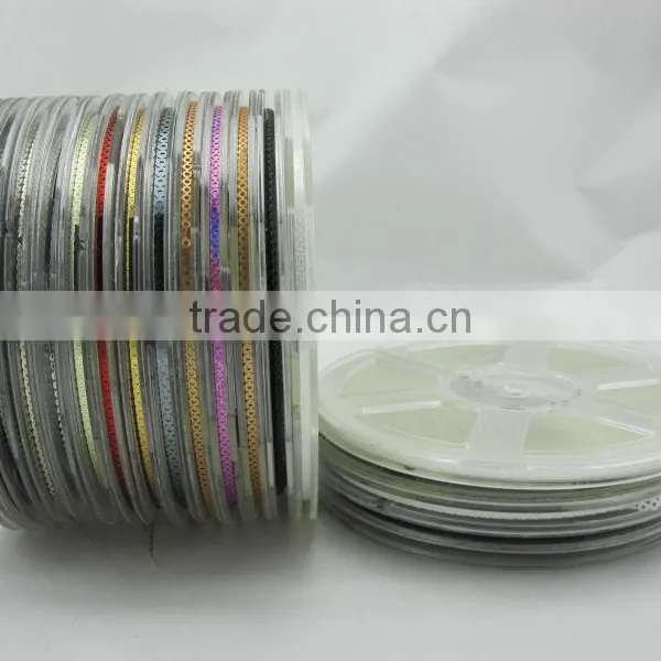 Chain Sequins Roll Pet Sequins Foil Color Sequins for Embroidery photo-4