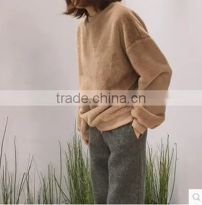 Simple and Casual Style Soft Shell Fabric Girl Hoodies