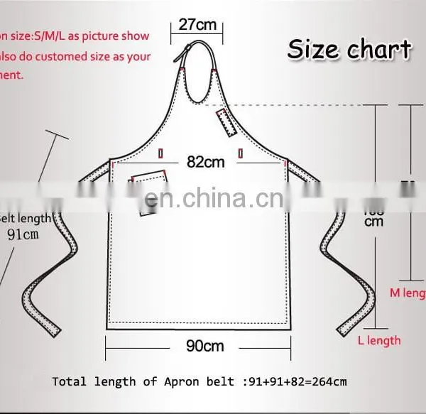 High Quality Polyester Fabric Blue Silk Screen Printing Promotional Kitchen Apron photo-6