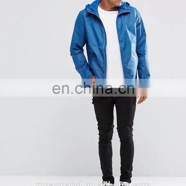 2016 Fashion Plain Lightweight Windbreaker Jacket for Men photo-5