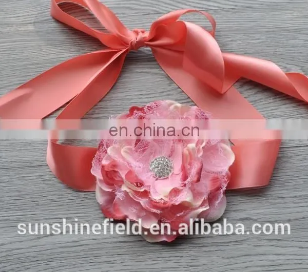 Laced Peony Flower Sash Belt For Kids photo-4
