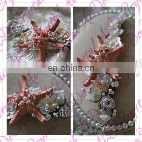 Aidocrystal Unique Design Starfish Pearl Hair Flowers Accessories Wholesale China photo-3