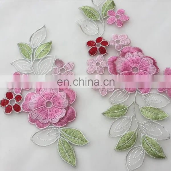 Customized Beautiful Design Organza Embroidery Applique for Dress photo-2