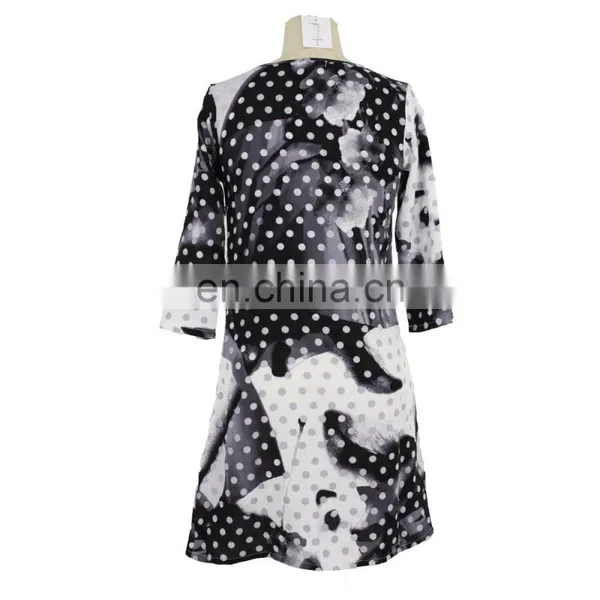 Polka Dot Print Old Lady Tunic Guangzhou Supplier photo-2