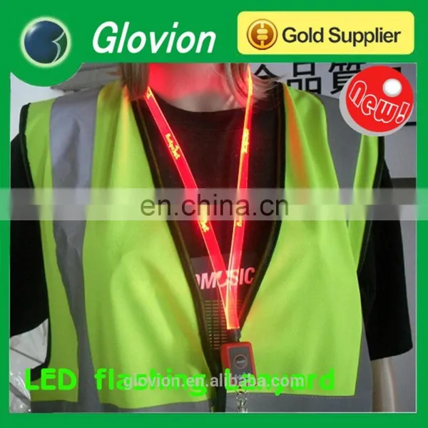 New Design TPU LED Lanyards TPU LED Lanyards for Party Single Flashing Lanyard photo-3