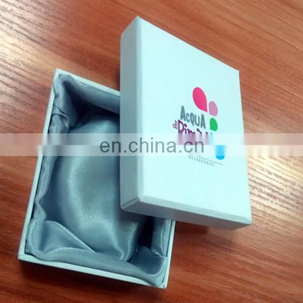 Logo UV Effect Hat Box With Lid For Bacelet With Stain Cloth Inner Tray