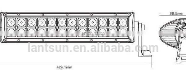 CE 72W Aluminum Alloy Single Row 24PC X 3W Leds RoHS Led Lightbar photo-2