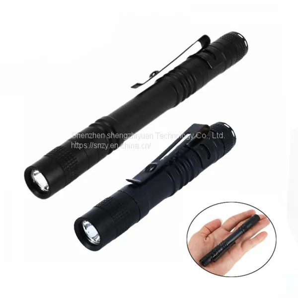 Aluminum Pen Light 1 Mode Lantern Portable Mini LED Flashlight Torch 300LM XPE-R3 Outdoor Camping Lamp for AAA Battery photo-2