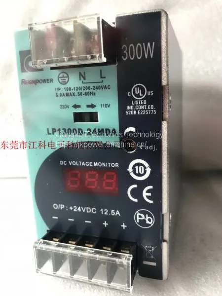 LP1300D-24MDA/300W24V12.5A REIGNPOWER SWITHING POWER SUPPLY DIN RAIL DISPLAY
