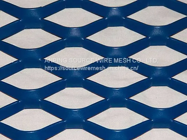 Aluminum Expanded Metal Facade Mesh With Various Colors and Hole Shapes