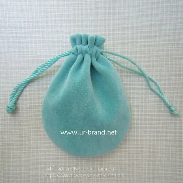 Small Pouch Bag Jewellery Custom Jewelry Velvet Gift Bag, Velvet Fabric Jewelry Drawstring Pouch Bag for Ring Storage photo-4
