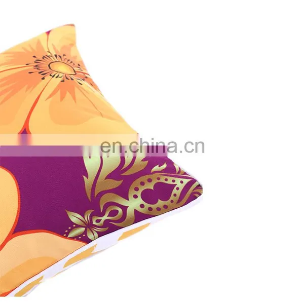 Wholesale Decorative Stocking Flower Printed Polyester Canvas Outdoor Cushion Cover With White Piping and Invisible Zipper photo-7