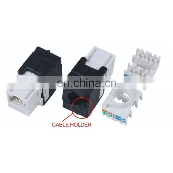 UTP 180 Toolless Rj45 Connector Cat6a Keystone Jack With Cable Holder photo-6